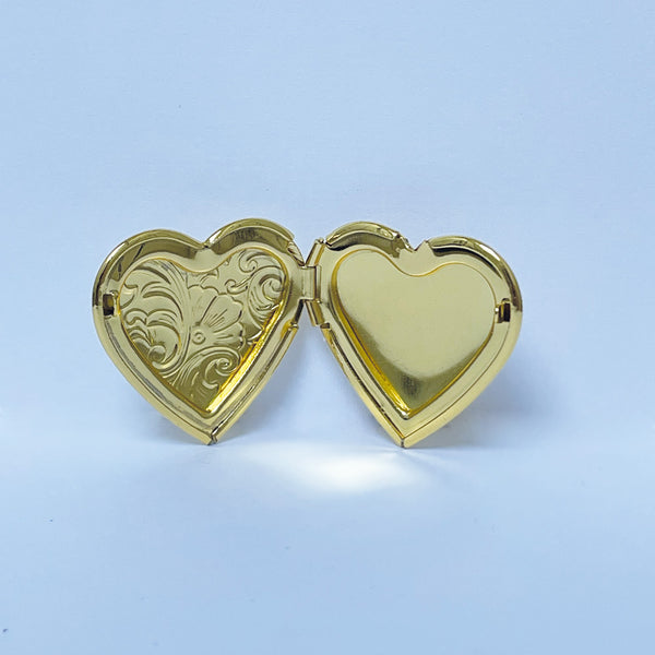 Gold Locket Pin With Giftbox